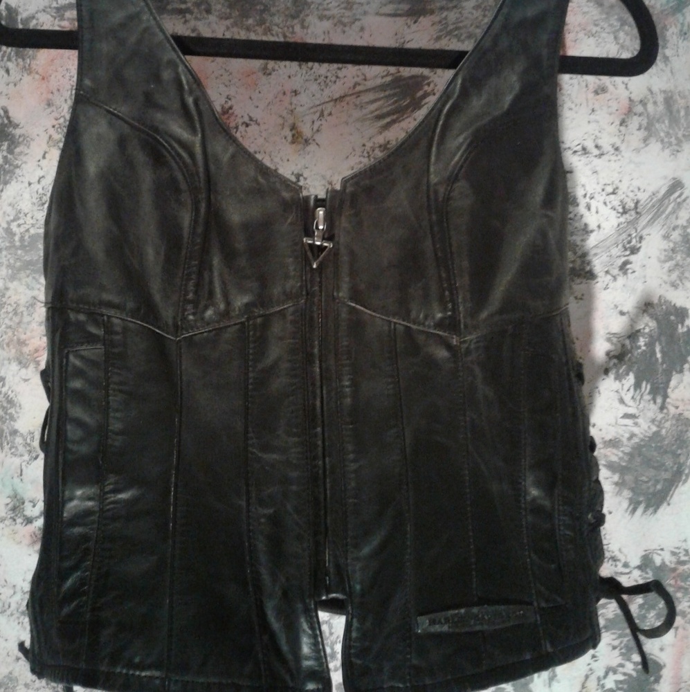 Vintage Harley Davidson leather